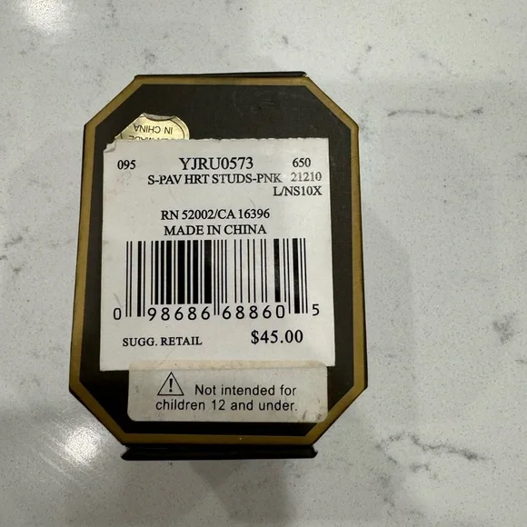 NWT Juicy Couture Heart Studs Earrings - Picture 2 of 6